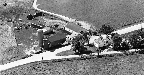 Vintage Aerial photo from 1964 in Kenosha County, WI