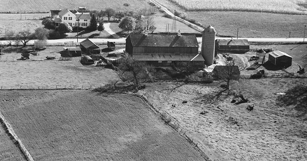 Vintage Aerial photo from 1974 in Kenosha County, WI