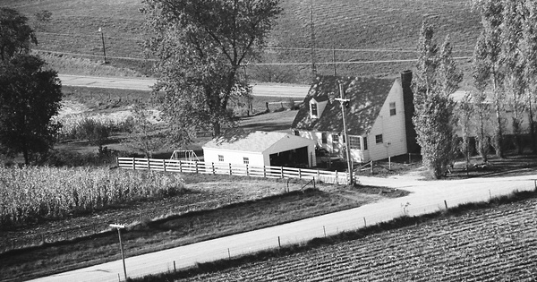 Vintage Aerial photo from 1967 in Carroll County, IL