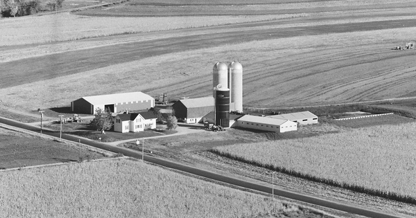 Vintage Aerial photo from 1980 in Jefferson County, WI